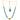 22KT (916) Yellow Gold Green Beaded Traditional Thusi Necklace