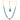 22KT (916) Yellow Gold Green Beaded Traditional Thusi Necklace