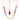 22KT (916) Yellow Gold Thusi Red Beaded Dual Layer Design Necklace