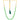 22KT (916) Yellow Gold Green Cube Bead Traditional Design Thusi Necklace