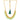 22KT (916) Yellow Gold Green Enamel Design Thusi Necklace