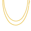 22K gold chain with a sleek modern chic design 