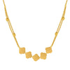 22K gold necklace with cloud-inspired motifs 