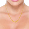 22K gold necklace with cloud-inspired motifs 