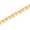 22K gold bracelet with a string of butterfly motifs 