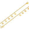 22K gold bracelet with a string of star motifs 