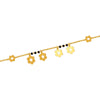 22K gold bracelet with a string of curvy edged star motifs 