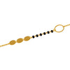 22K gold bracelet with oval-shaped motifs and beads 