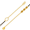 22K gold bracelet with oval-shaped motifs and beads 