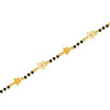 22K gold bracelet with floral star motifs and beads 