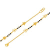 22K gold bracelet with floral star motifs and beads 