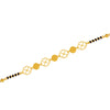 22K gold bracelet with clover motifs and beads 