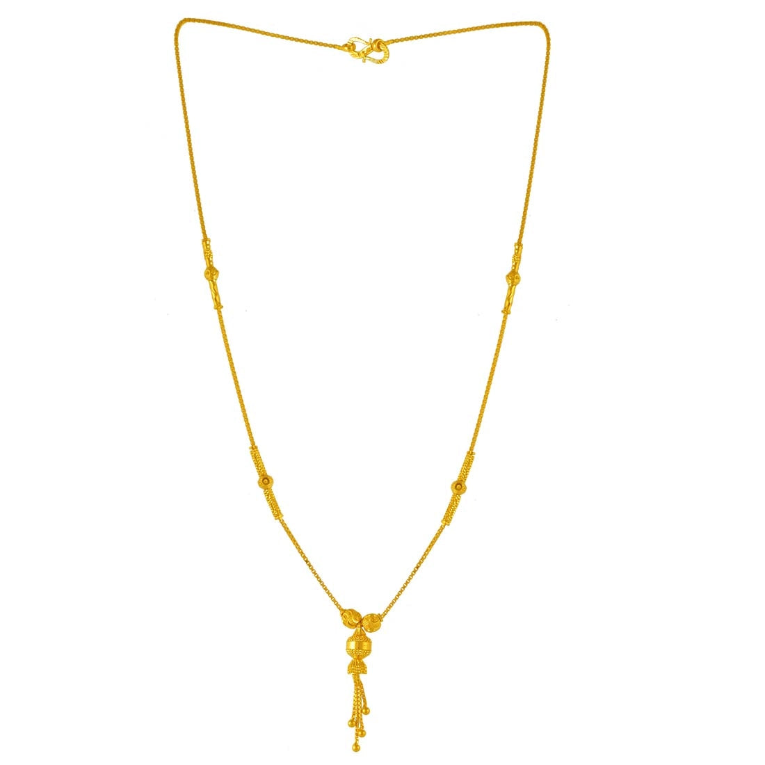 Elegant 22k Gold Indian Pendant Necklace