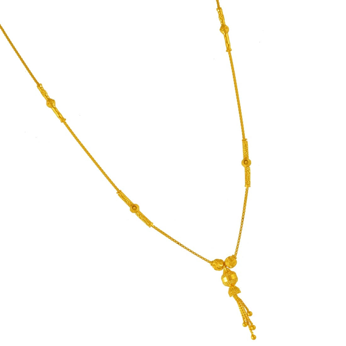 Elegant 22k Gold Indian Pendant Necklace