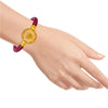 22K Gold Filigree Pola Bangle With Central Floral Motif For Women & Girls - 1 Piece