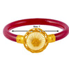 22K Gold Filigree Pola Bangle With Central Floral Motif For Women & Girls - 1 Piece