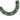 22K Gold Necklace Green Beads Multistranded Design With Conch Shell Shaped Gold Accents