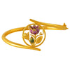 22K Gold Bangle With Lotus And Leaf Design For Women & Girls - 1 Piece