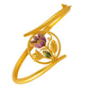 22K Gold Bangle With Lotus And Leaf Design For Women & Girls - 1 Piece