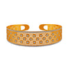 22K Gold Jaali Mesh Cuff Bangle With Intricate Geometric Pattern For Women & Girls - 1 Piece