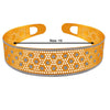 22K Gold Jaali Mesh Cuff Bangle With Intricate Geometric Pattern For Women & Girls - 1 Piece