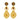 22k Gold Drop Earrings With Flower And Mesh Teardrop Shape