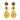 22k Gold Drop Earrings With Flower And Mesh Teardrop Shape