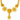 22K Gold Necklace Sunburst Floral Design
