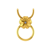 22K Floral Themed Gold Pendant Design 