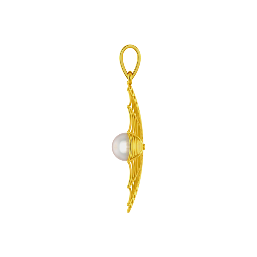 Gemstone Studded Classic Design Gold Pendant Set