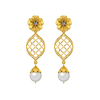 DNA Design Gold Earrings