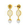 DNA Design Gold Earrings