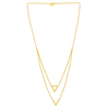 22K two layered gold chain with triangle shaped design