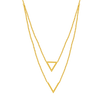 22K two layered gold chain with triangle shaped design