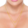 22K two layered gold chain with triangle shaped design