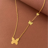 Pretty 22K Gold Butterfly Necklace 