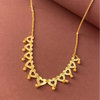 Lovely 22K Gold Necklace With Intricate Heart Details 