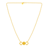 Distinctively Designed 22K Gold Necklace In Geometric Floral Shape 