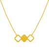 Distinctively Designed 22K Gold Necklace In Geometric Floral Shape 