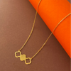 Distinctively Designed 22K Gold Necklace In Geometric Floral Shape 