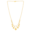 22K gold chain designed with hoops of different sizes and unique floral design 