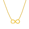 Gorgeous 22K Infinite Shape Gold Necklace With Heart Shape Details 