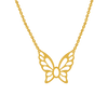 A dainty 22K gold chain with an elegantly shaped butterfly in the middle