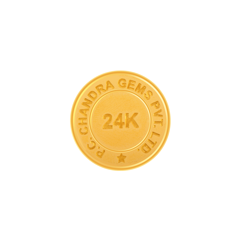 24k (995) 5 gm Ganesh Yellow Gold Coin