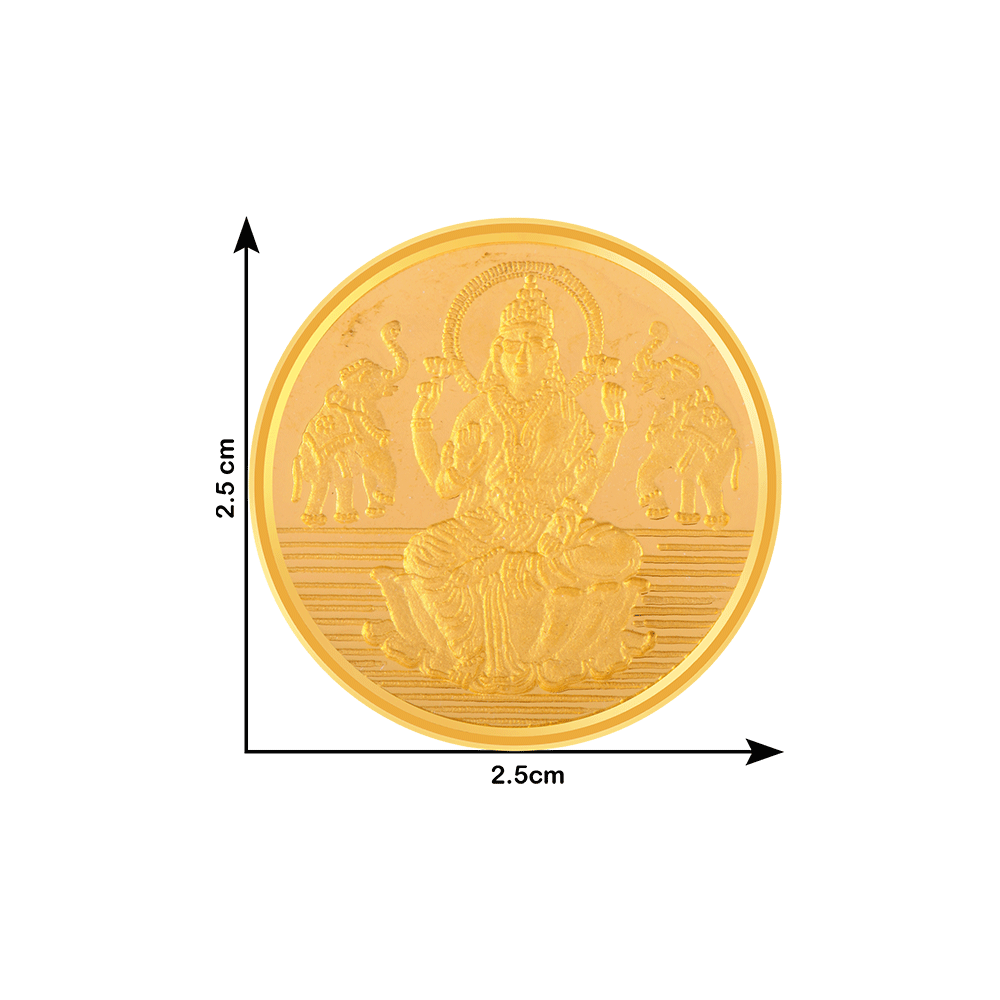 24k (995) 10 gm Lakshmi Yellow Gold Coin