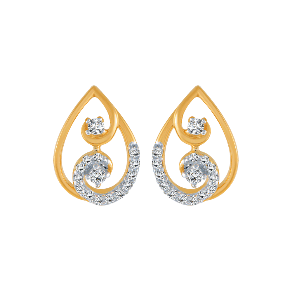 Flower Diamond Studs Earrings - PC Chandra Jewellers