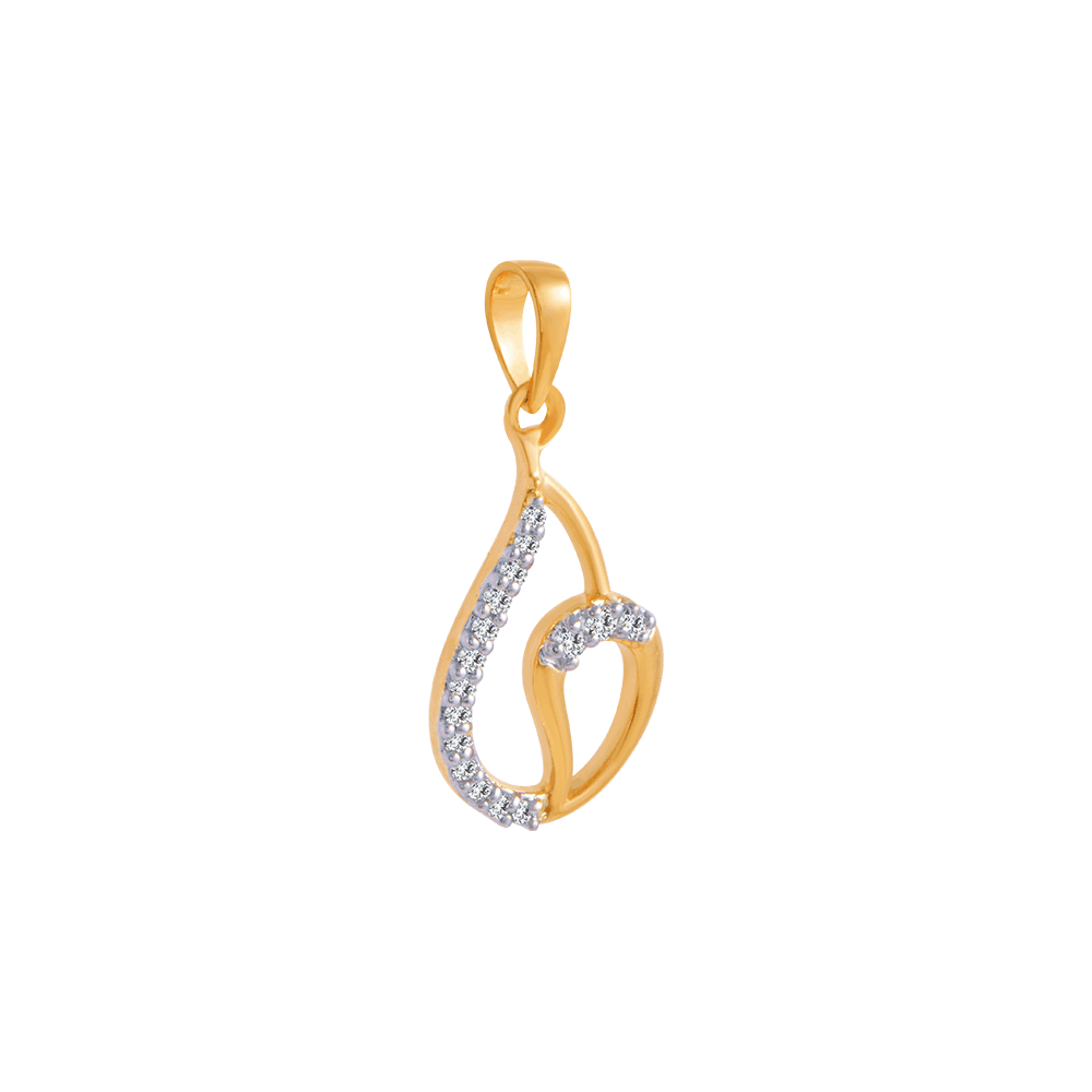 14KT (585) Yellow Gold and Diamond Pendant for Women