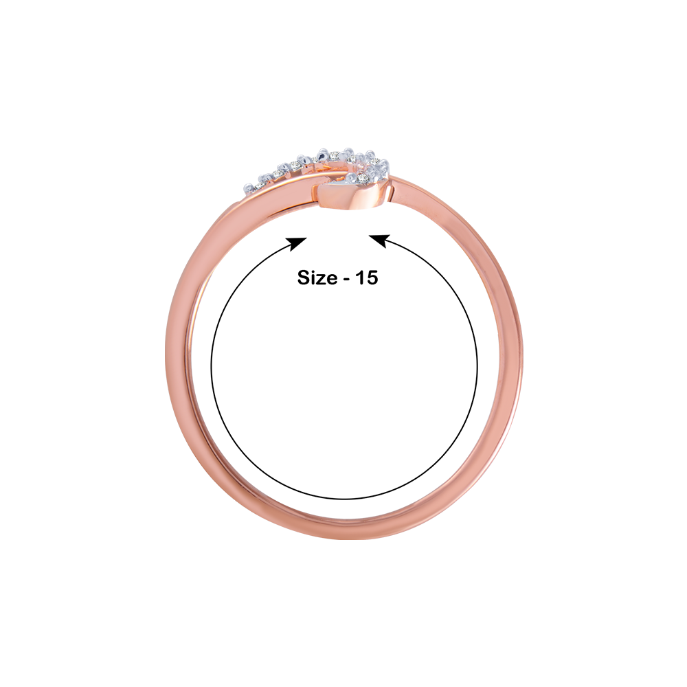 14KT (585) Rose Gold and Diamond Ring for Women