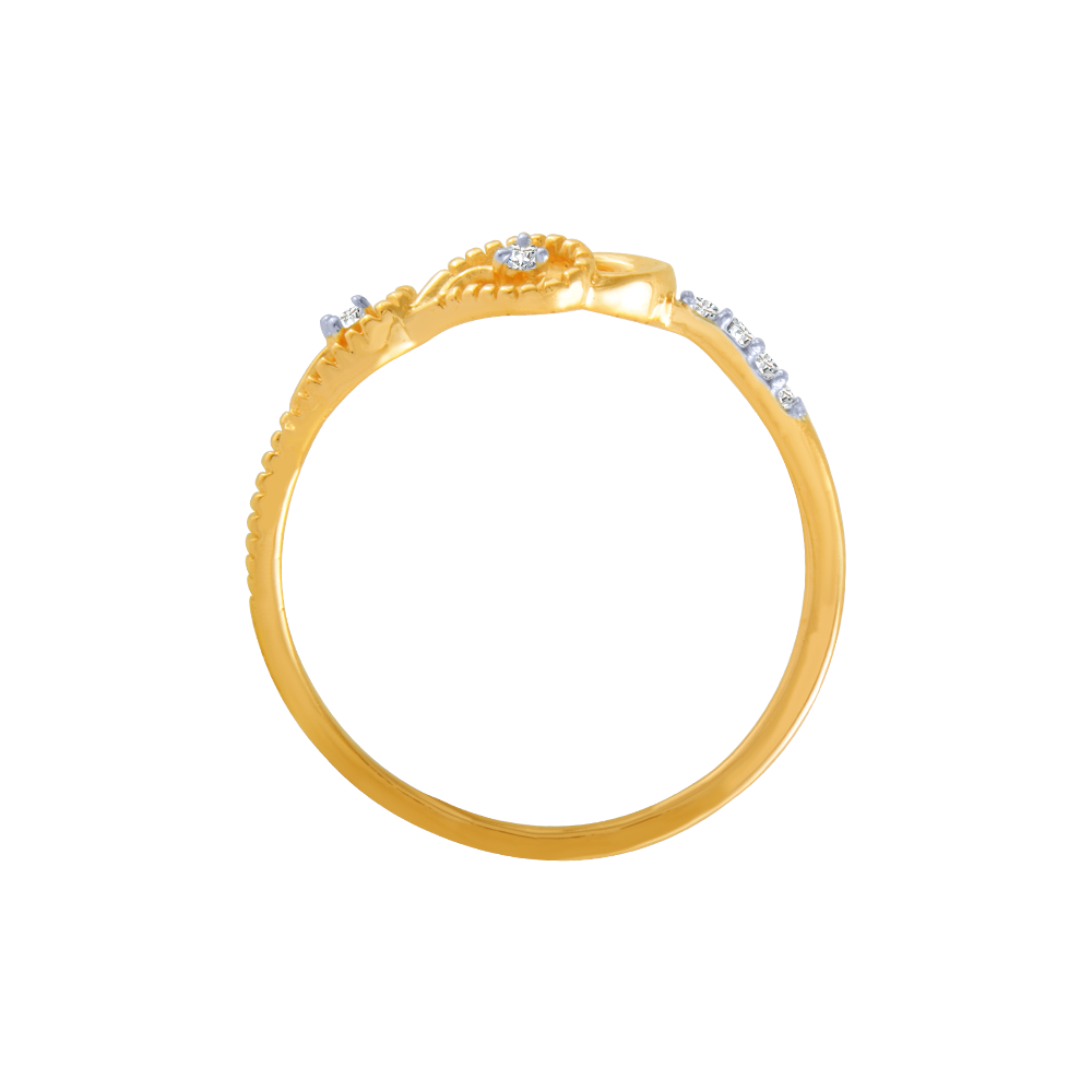 14KT (585) Yellow Gold and Diamond Ring for Women
