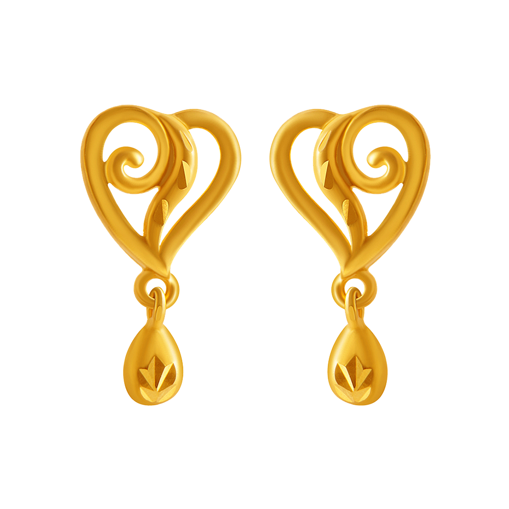 14KT (585) Yellow Gold Stud Earrings for Women